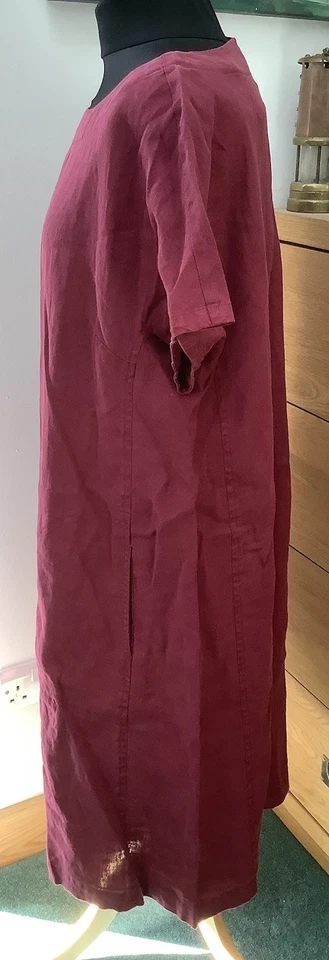 Seasalt Primary Linen Dress ~ Dulse Red ~ Size 16 BNWT RRP £75 - Image 3 of 4