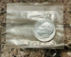 1961  PROOF SILVER  ROOSEVELT DIME  FROM PROOF SET IN CELLO Free Shipping! #37