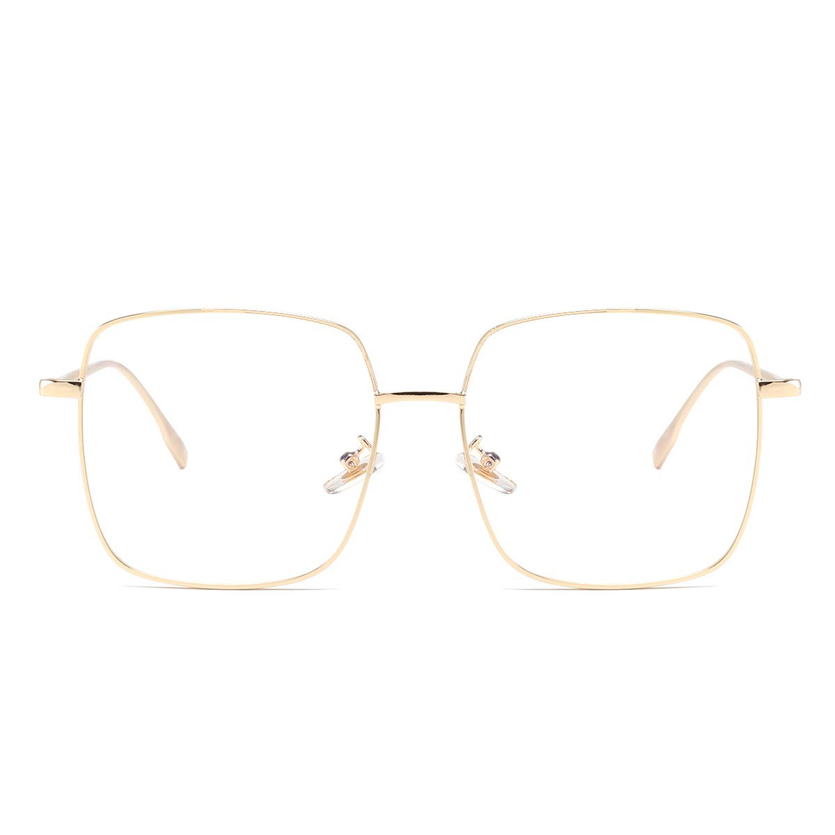 Blue Light Blocking Glasses for Women Retro Metal Frame Anti Eyestrain-image