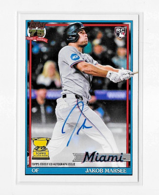 Jakob Marsee #91B2-JMA 2026 Topps Series 2 RC Auto On Card Rookie Autograph