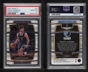 2021 Select Concourse White Prizm /149 Santi Aldama #64 PSA 10 GEM MT Rookie RC