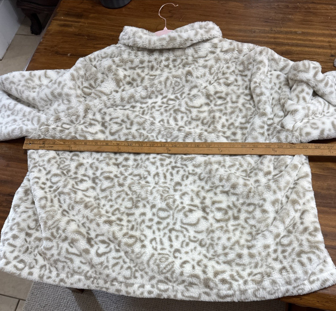 Impressions Plush Leopard Print Jacket Women's Co… - image 6
