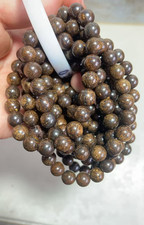 10pcs 8mm Natural bronzite bracelets beads