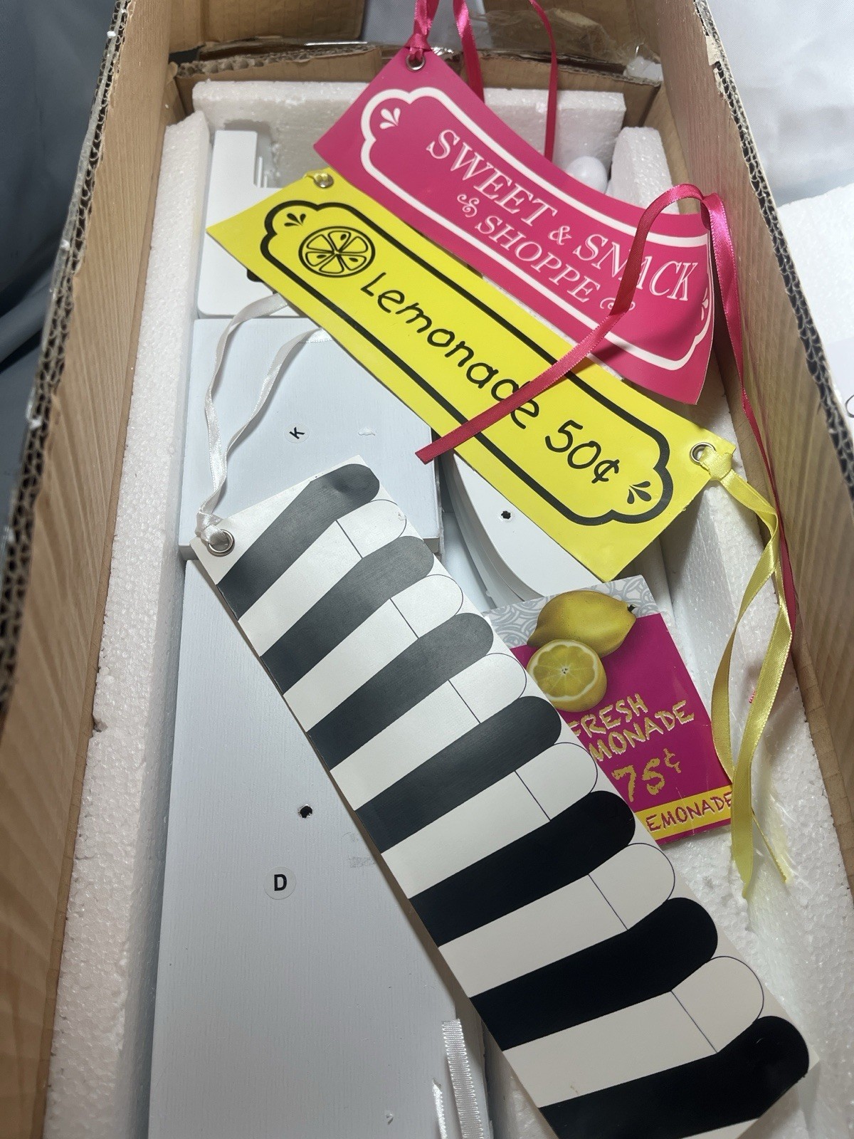Sophia&rsquo;s Concession Table Chairs Signs Set for 18&rdquo; Dolls