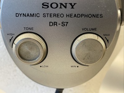 1980s Sony DR-S7 Headphones Dynamic Stereo Over-Ear Studio DJ Vol