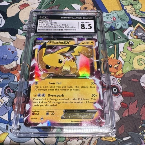Pokémon TCG Pikachu EX XY84 Black Star Promo Legendary Collection Holo CGC 8.5