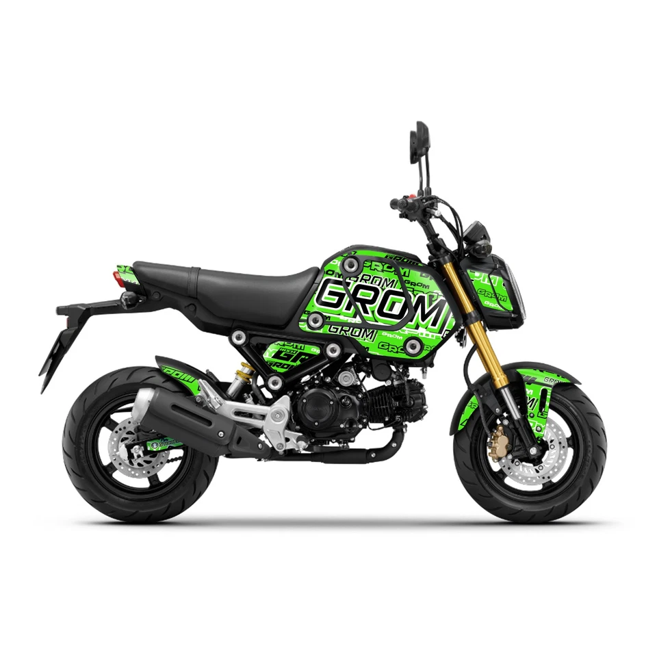 Carenado de carrocería verde impreso adhesivo envolvente para Honda MSX 125 Grom 2021 2022 2023 Foto 4 de 4