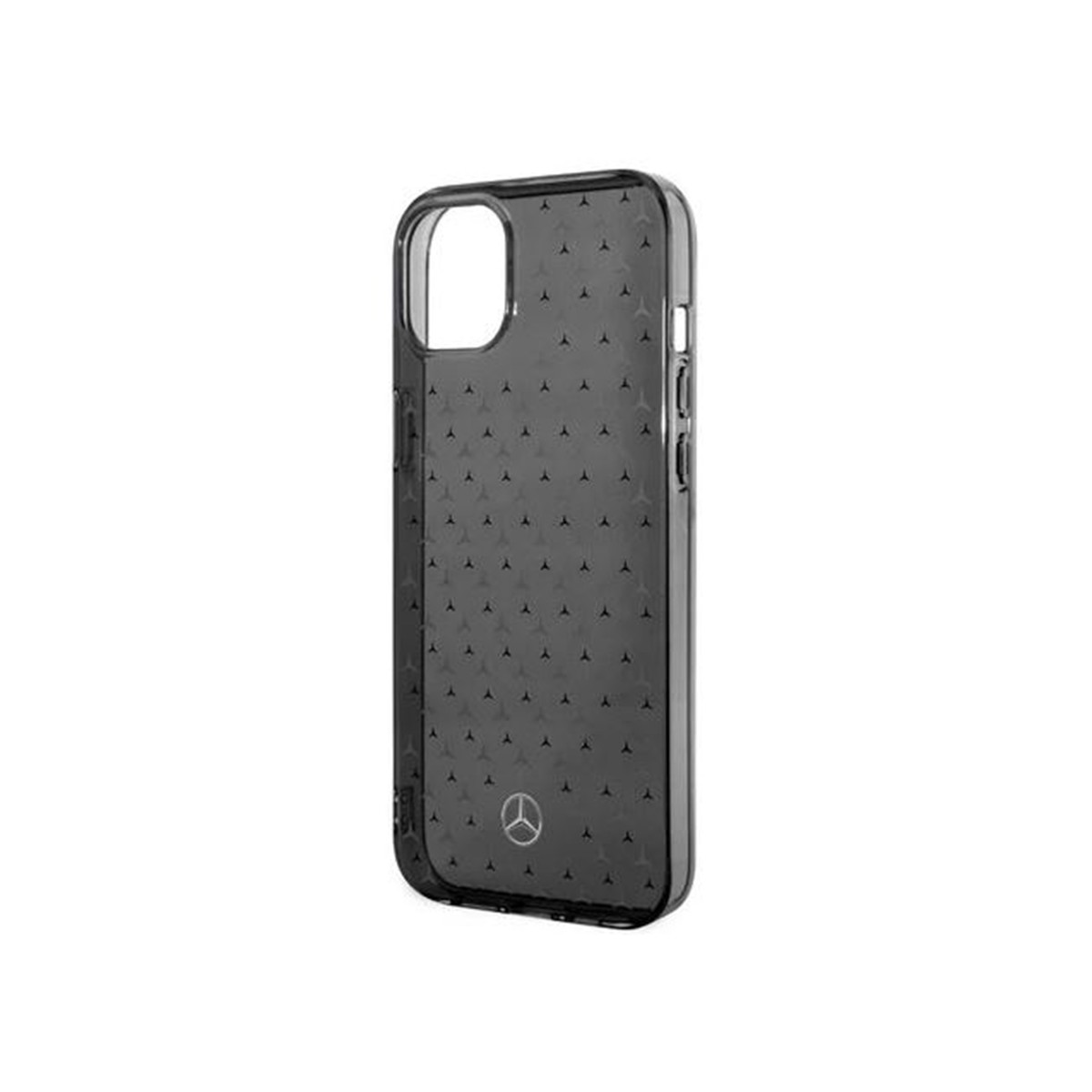 Coque luxe iPhone 14 Plus avec motifs géométriques dorés et finitions haute couture
