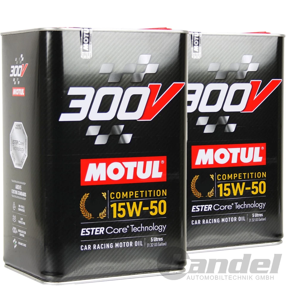 2x 5L MOTUL 300V COMPETITION ESTER Core 15W-50 SYNTHETISCH RACING MOTORÖL