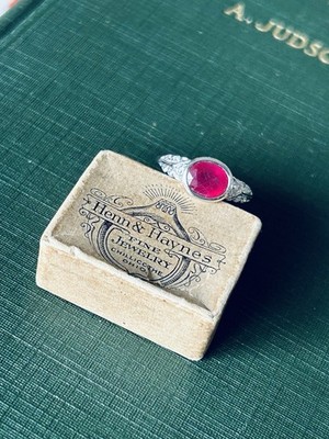 Vintage Platin Rubin Diamant Art Deco Ring 2,00 Center Vivid Red Masterpiece 