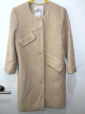 Milly New York Rose gold & Gold women's Tweed coat size 4
