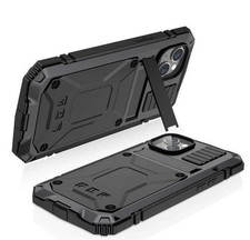 iPhone 14 Pro/Pro Max Metal Shockproof Case with Stand & Screen Cover
