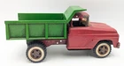 Vintage 1960's Tonka Pressed Steel Red & Green Dump Truck for Parts/Restoration