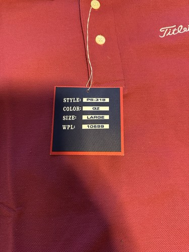 Titleist By Corbin Golf Polo Men's Size Large Red Shirt Vintage NWT! PS-318. - Picture 3 of 4