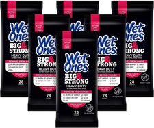Big  Strong Antibacterial Hand Wipes, Fresh Scent, 28 ct 6 Pack  Travel