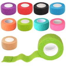 1 Inch Self Adhesive Bandage Wrap, 9 Pack, Multi Colors 1 Inch