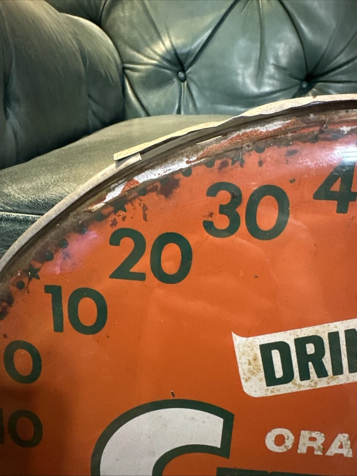 RARE 18” ORANGE CRUSH THERMOMETER ADVERTISING SIGN - Image 2 of 4