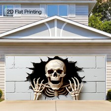 Halloween Garage Door Decor Large 13x6FT Hanging Banner Flag Backdrop Holiday