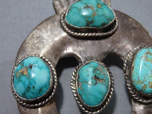 Fibbia cintura NAVAJO Nevada CARICO LAGO TURCHESE sabbia colata 100g NAJA anni 70 - Foto 6 di 10