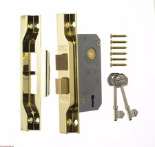 ERA Mortice Door Locks 2 Lever Rebated Lock Brass or Chrome 2.5"