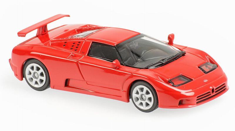 Miniature Minichamps Bugatti EB110 Rouge échelle 1/43, Série Street, état D'occasion