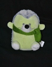 Peluche doudou hérisson vert gris ADERMA A-DERMA doux écharpe 20 cm Etat NEUF