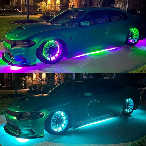 4x 15.5'' Chasing Wheel Rim Lights +2x 4ft + 2x 6.5ft LED Strip Underglow Lights - Bild 2 von 11