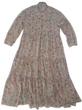 ZARA Vestito Abito lungo stampa floreale e gonna a balze donna ragazza taglia M