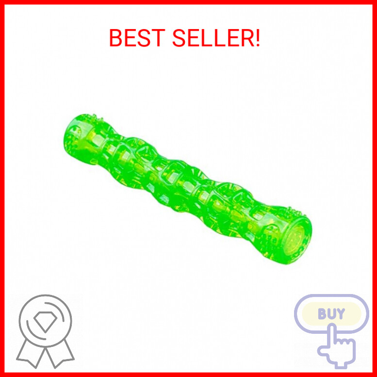 Hyper Pet Dura-Squeaks Stick Dog Toy, Large, Green