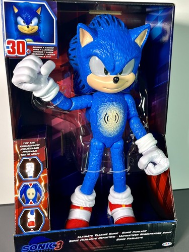 2024 JAKKS - Sonic the Hedgehog 3 (Movie) - ULTIMATE TALKING SONIC 14in Figure - Picture 3 of 19