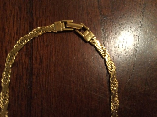 Vintage Trifari geflochtene goldfarbene Kette Halskette - Bild 2 von 7