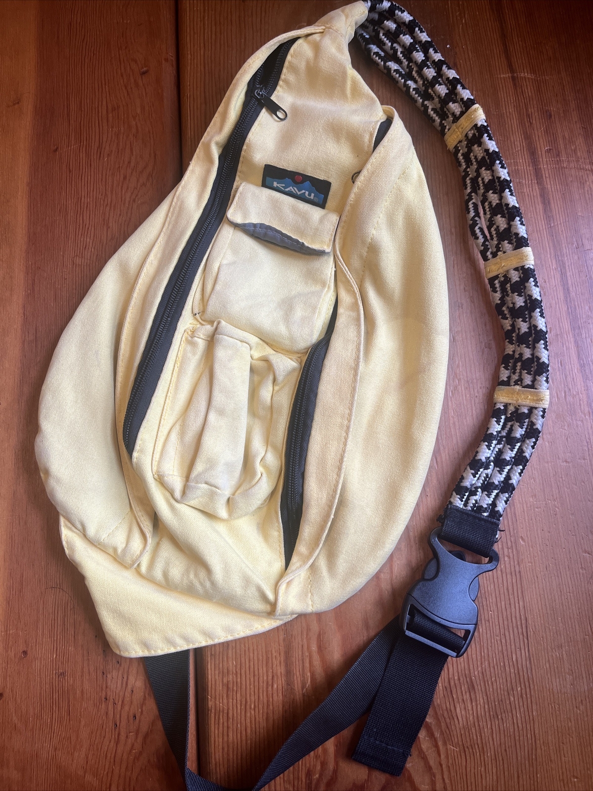 Kavu Rope Sling Bag Yellow Good Condition eBay