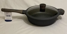 D&W Deane & White 3.9qt Sauté 11” Non-Stick Skillet W/Lid Gray NWT