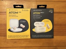 Audien Atom Pro 1 &2!  COMBOPACK -OTC Hearing Aids           SAME DAY SHIPPING!