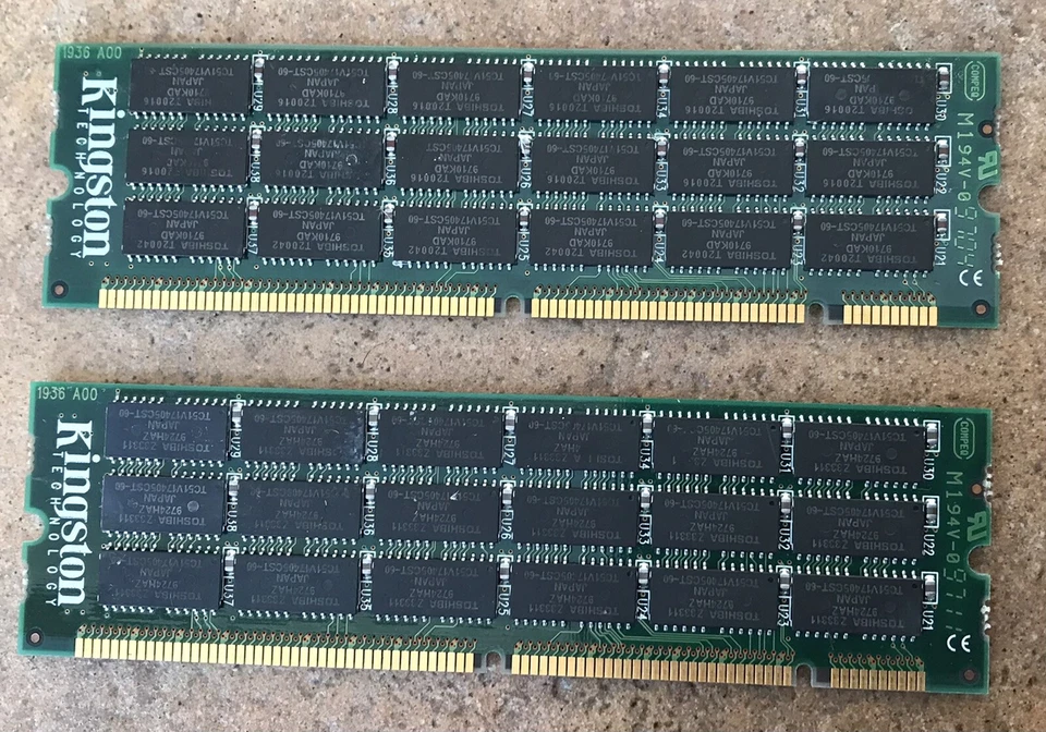 Kingston KTM-4294 16 Meg 70ns 72-Pin Simm  8 Meg Modules Set Of 2 ECC - Image 2 of 2