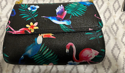 Foevtrue beautiful Crossbody Rich Colored Tropical Birds Handbag