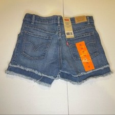Levi's Girls' Girlfriend Fit Denim Shorty Shorts