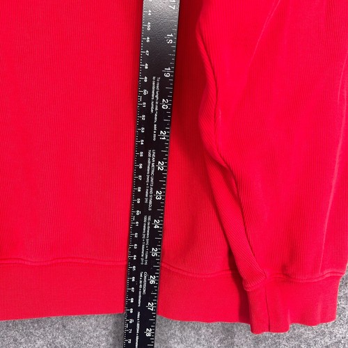 Cutter & Buck Sweater Mens Medium Red 1/4 Zip Pullover Outdoors Cotton Golfing - Picture 7 of 10