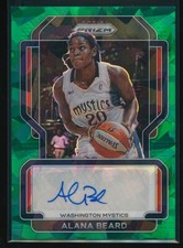 Alana Beard 2022 Panini Prizm WNBA Signatures Green Ice Prizm #SG-ABD Auto
