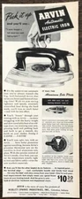 1946 Arvin Automatic Electric Iron Print Ad Noblitt-Sparks Columbia Indiana