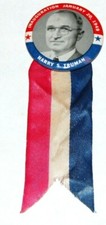 '49 HARRY TRUMAN INAUGURATION campaign pin pinback button political president