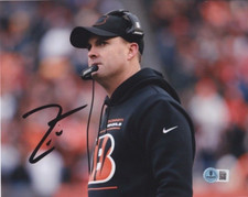 ZAC TAYLOR SIGNED CINCINNATI BENGALS HEAD COACH 8X10 PHOTO AUTOGRAPH BAS COA A