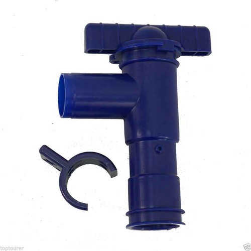 CARAVAN / MOTORHOME 28 mm Fresh Water Drain Tap With Fixing Bracket