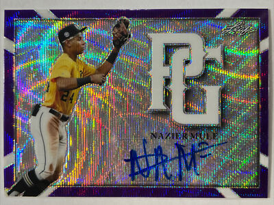 2021 LEAF PERFECT GAME NAZIER MULE WAVE REFRACTOR AUTO 4/8