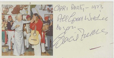 Vintage 1973 Color Personal Photograph Signed By Gracie Fields Good+ Condition