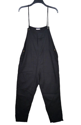 Amuse Overall Latzhose schwarz dunkelgrau Baumwolle Y2K Relaxed Comfort Gr. S