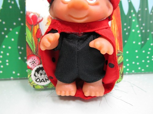 1985 LADY BIRD THE LADYBUG - 3" Dam Norfin Troll Doll Wildlife Series - NEW - Picture 4 of 7