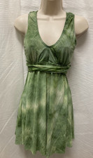 LYRICAL BALLET glittered tiedye green Sm Adult wrapsash Designer Sample Costume