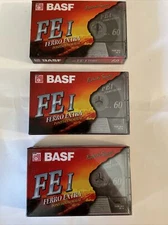 Basf 60 ferro extra  Lot of 3 blank audio cassette tape - Fantastic Sound
