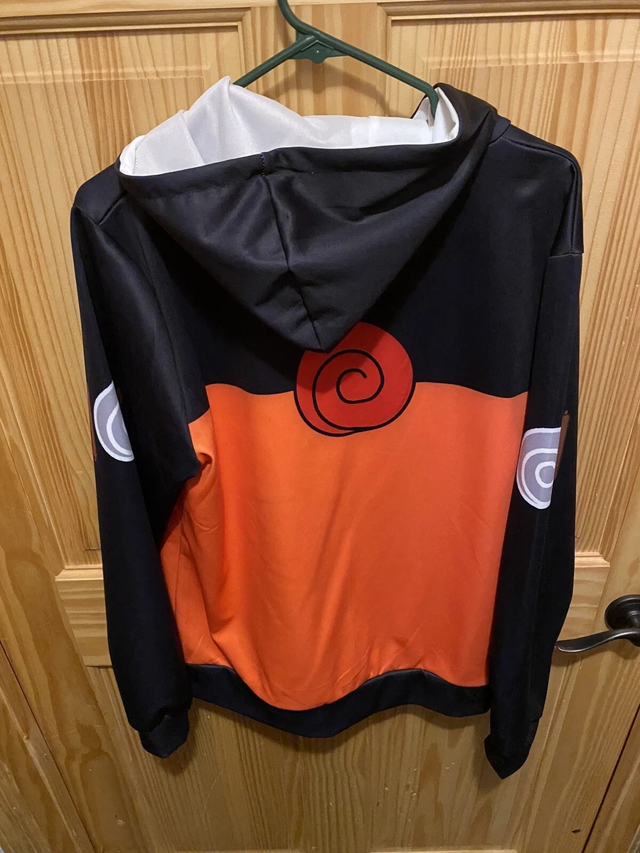 Naruto Cosplay Costume Anime Long Sleeve Pullover Sweatshirt Hoodie Mens L XL